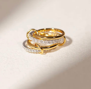 Double Diamond Loop Ring