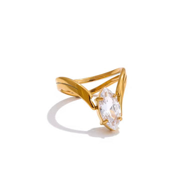 Double Band Marquise Ring