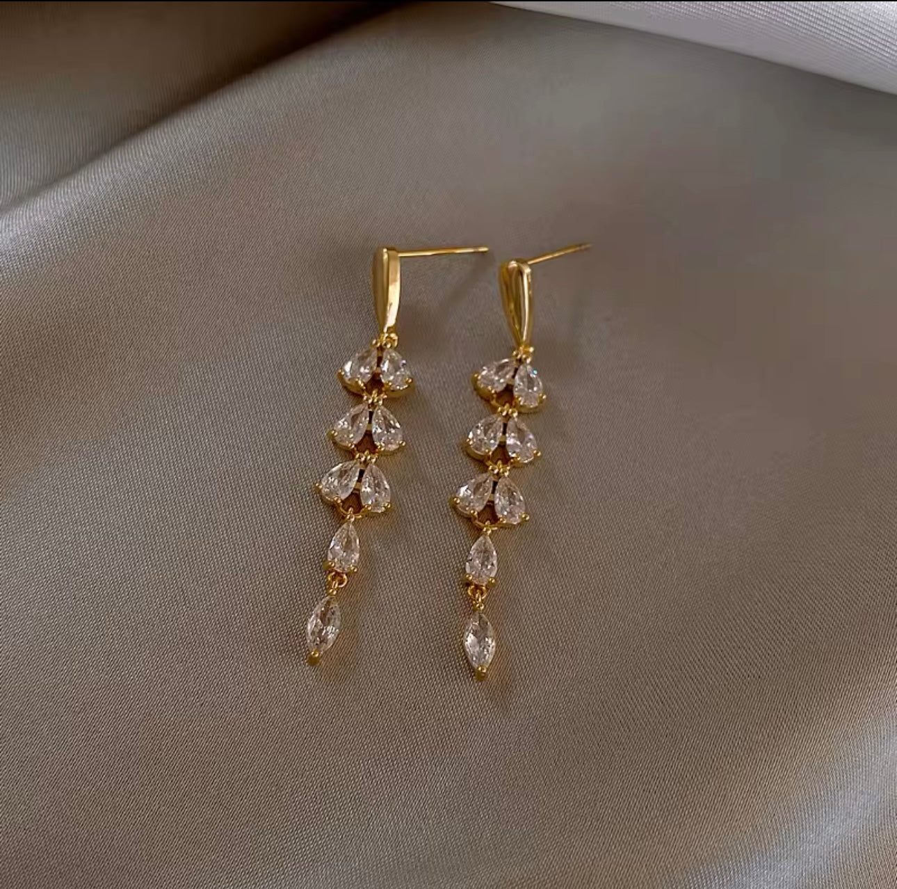 Diamond Droplet Earrings